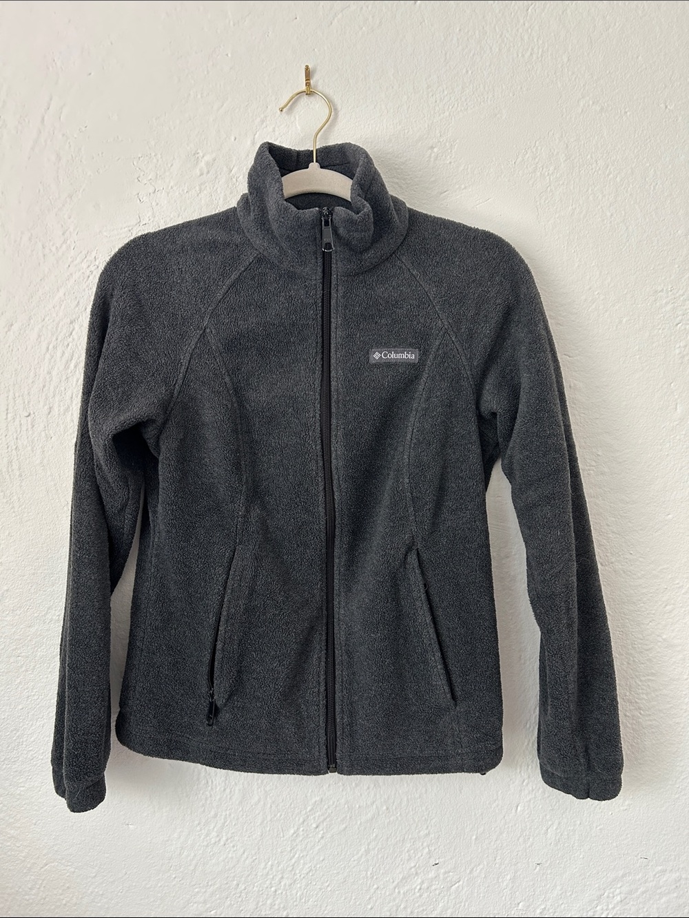 Columbia Women's Charcoal Gray Full-Zip Teddy Fleece Jacket
